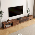 Mobile TV moderno allungabile e retrattile con 4 cassetti, fino a 261 cm - 78,54P x 15,74L x 13,78A