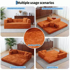 80.7 Divano Letto Trasformabile 5 in 1 鈥?Velluto a Coste, 544 kg, Nessun Montaggio