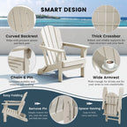 Polytrends Laguna Sedia Adirondack Pieghevole da Esterno per Patio Resistente allo Sbiadimento e alle Intemperie