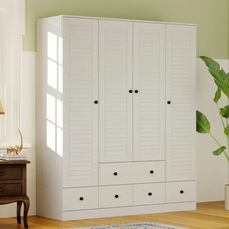 Armadio guardaroba cabina armadio 59W grande armadio indipendente bianco