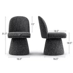 Set di 6 sedie da pranzo moderne senza braccioli girevoli a 360° con base a piedistallo, eleganti sedie d'accento per cucina, sala da pranzo o ufficio-Panipeachy