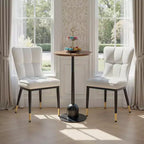 Bekrvio Sedie da Sala da Pranzo Set da 6, Moderne Imbottite in Ecopelle con Schienale Alto, Gambe in Metallo, Sedie da Cucina Senza Braccioli per Soggiorno Sala da Pranzo