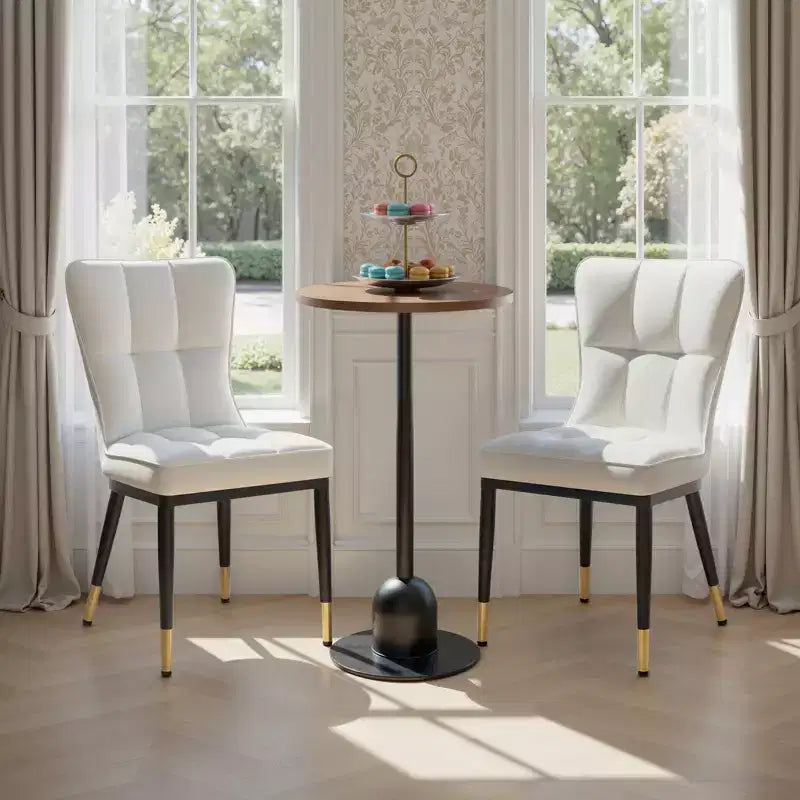 Bekrvio Sedie da Sala da Pranzo Set da 6, Moderne Imbottite in Ecopelle con Schienale Alto, Gambe in Metallo, Sedie da Cucina Senza Braccioli per Soggiorno Sala da Pranzo