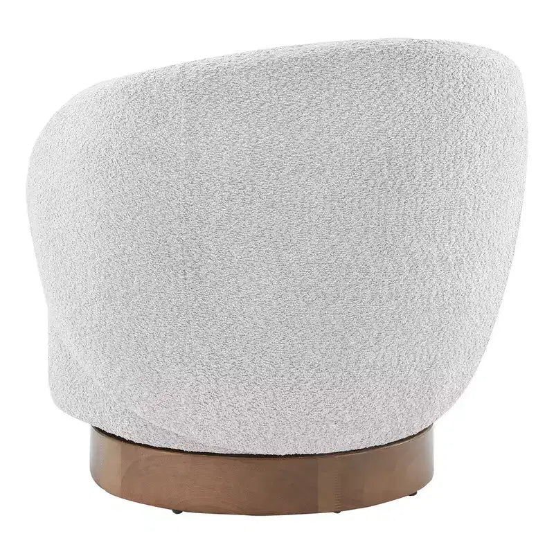 Poltrona a botte girevole imbottita Spruce&Spring con base in legno