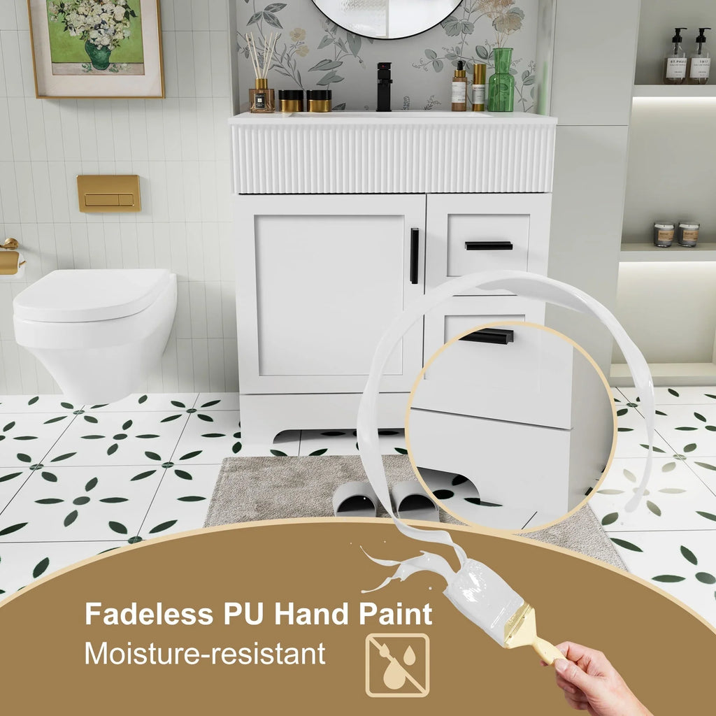 Mobile bagno 30/36/48 Wavy Line con lavabo e rubinetto