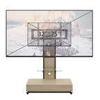 Mobile porta TV per televisori da 32-75 pollici, carrello TV mobile regolabile in altezza con cassetto e ruote per soggiorno, camera da letto, uffici -ModernLuxe