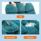 Poltrona reclinabile manuale, poltrona reclinabile ergonomica in tessuto traspirante con tasche laterali, divano singolo, adatta per soggiorno e camera da letto