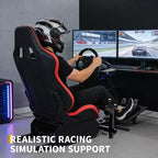 Postazione pieghevole per simulatore di guida, supporto per volante regolabile per G29/G920/G923, compatibile con Thrustmaster, Fanatec, Hori, Mad Catz, angolo del pedale regolabile