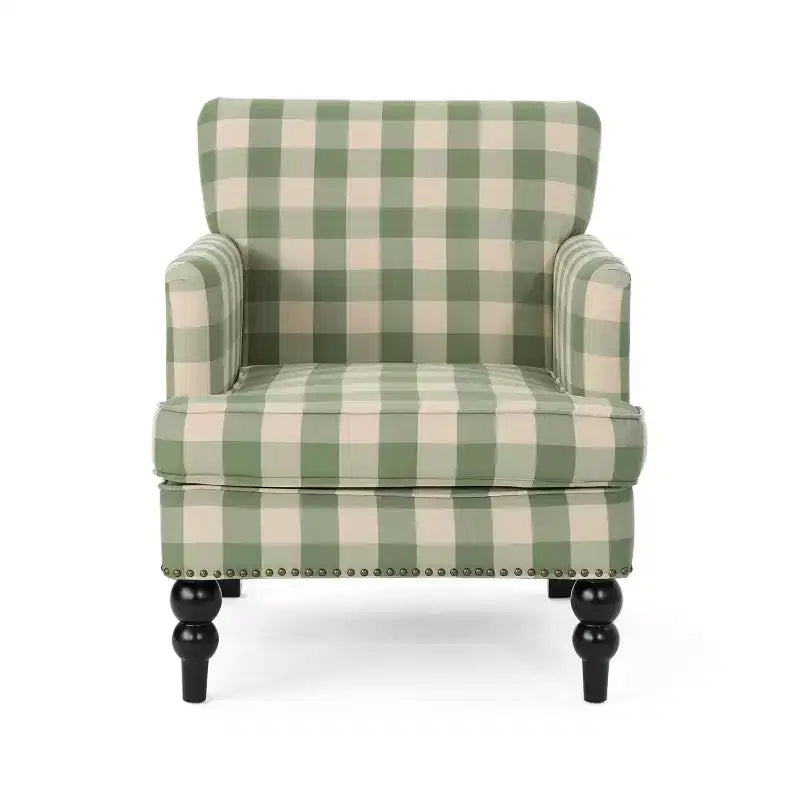 Poltrona Club Contemporanea Christopher Knight Home Harrison in Tessuto con Borchie