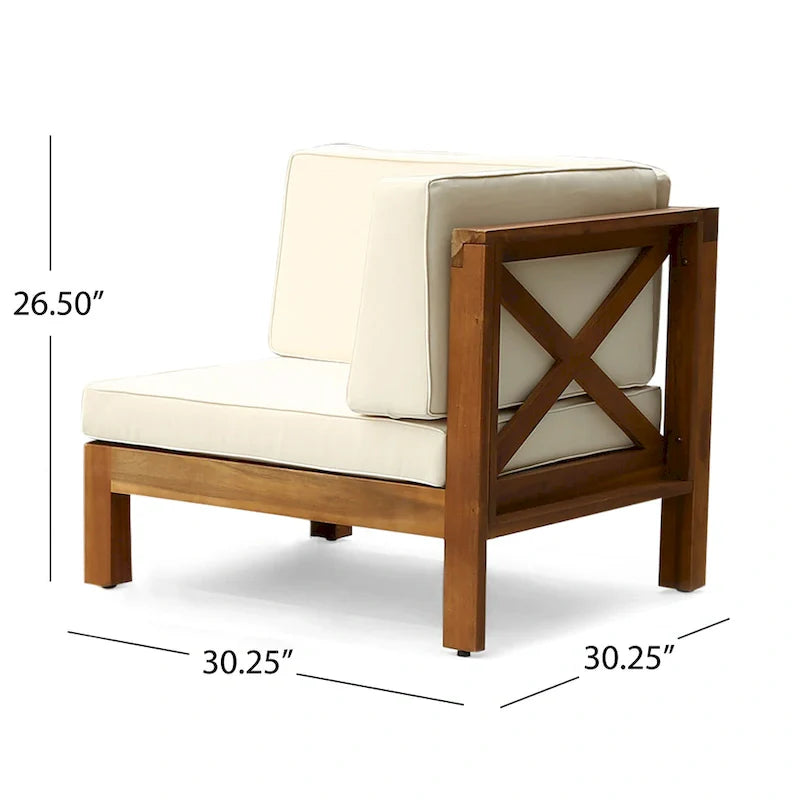 Set da conversazione Brava Outdoor a 6 pezzi in legno di acacia di Christopher Knight Home