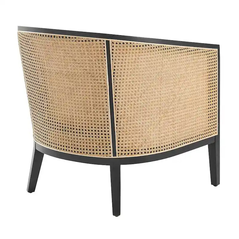 Poltrona d'Appoggio in Lino Tillman con Rattan