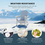 Polytrends Laguna Sedia Adirondack Pieghevole da Esterno per Patio Resistente allo Sbiadimento e alle Intemperie