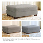 Pouf poggiapiedi oversize in velluto a coste moderno