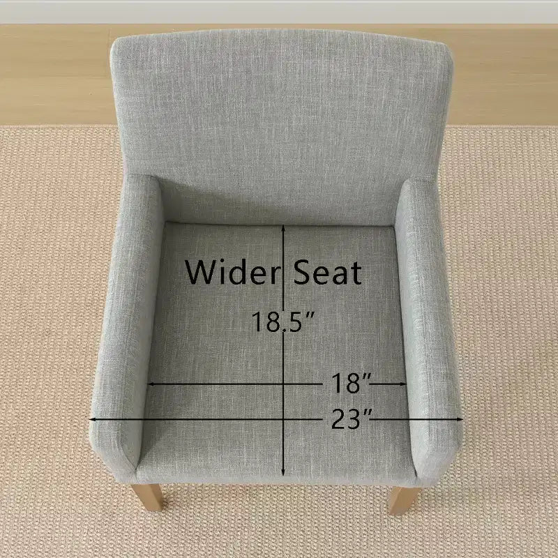 Set di 6 sedie da pranzo imbottite con braccioli, poltrone moderne in lino con gambe in legno, sedie occasionali per sala da pranzo, soggiorno - Panipeachy