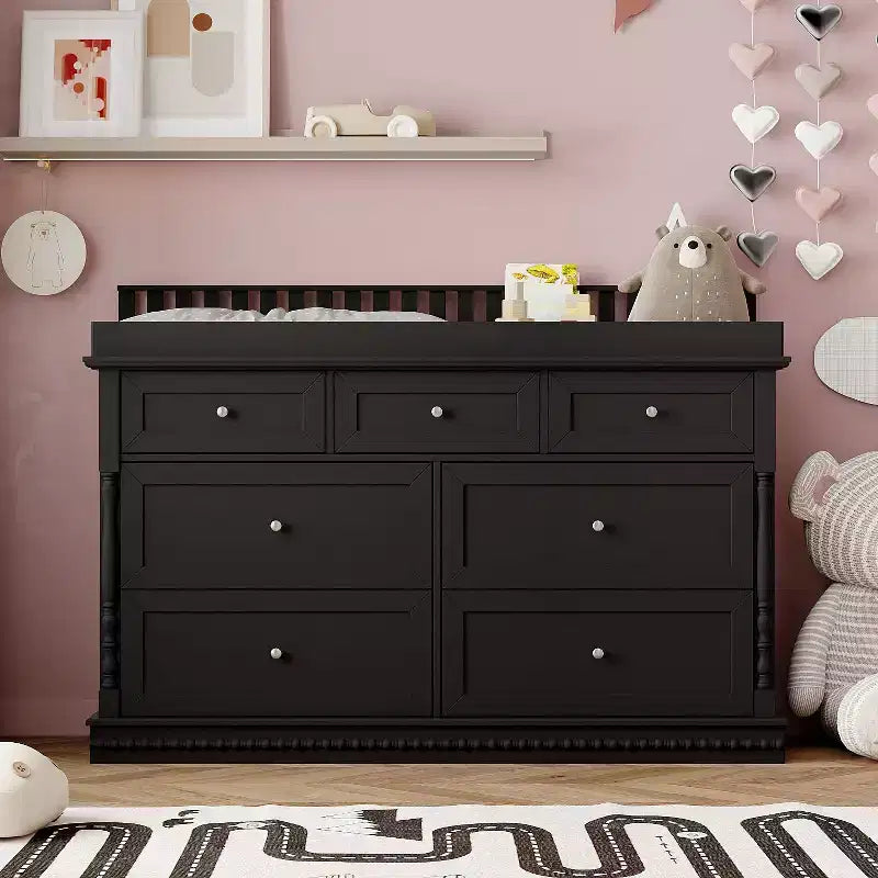 Fasciatoio e Cassettiera Versatile Famapy: Design Convertibile, Cassetti Spaziosi - Cresce con il Tuo Bambino
