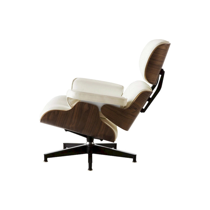 Poltrona reclinabile Mid-Century Modern in pelle