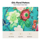 Poltrona Araceli Tradizionale in Legno Imbottita Floreale con Schienale Alto e Borchie | ART OF LIVING DESIGNS