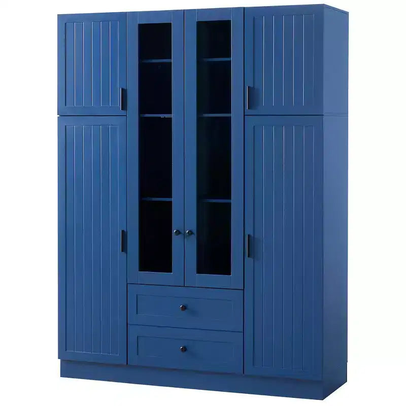 Dispensa da Cucina Autoportante Whisen 71''H, Grande Armadio Contenitore per Sala da Pranzo con 6 Ante, Ripiani Regolabili