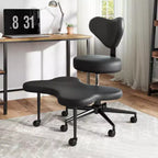 Pinmoco Sedia da ufficio ergonomica Criss Cross, sedia da meditazione regolabile in altezza, girevole a 360°, supporto lombare, sedia da lavoro e da ufficio, sedia ADHD