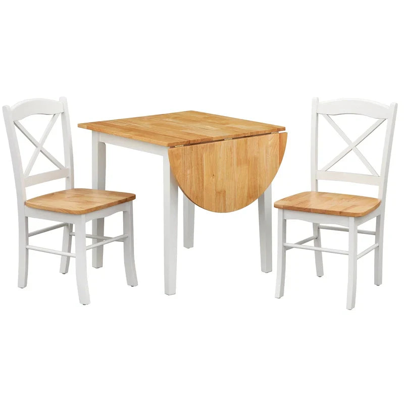 Set da pranzo di 3 pezzi con tavolino allungabile Simple Living Country Cottage