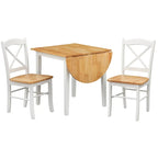 Set da pranzo di 3 pezzi con tavolino allungabile Simple Living Country Cottage