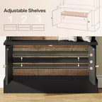 Lantine 70.86 Appendiabiti con Panca, Mobile Ingresso 4 in 1: Attaccapanni, Scarpiera, Panchina per Ingresso, Guardaroba