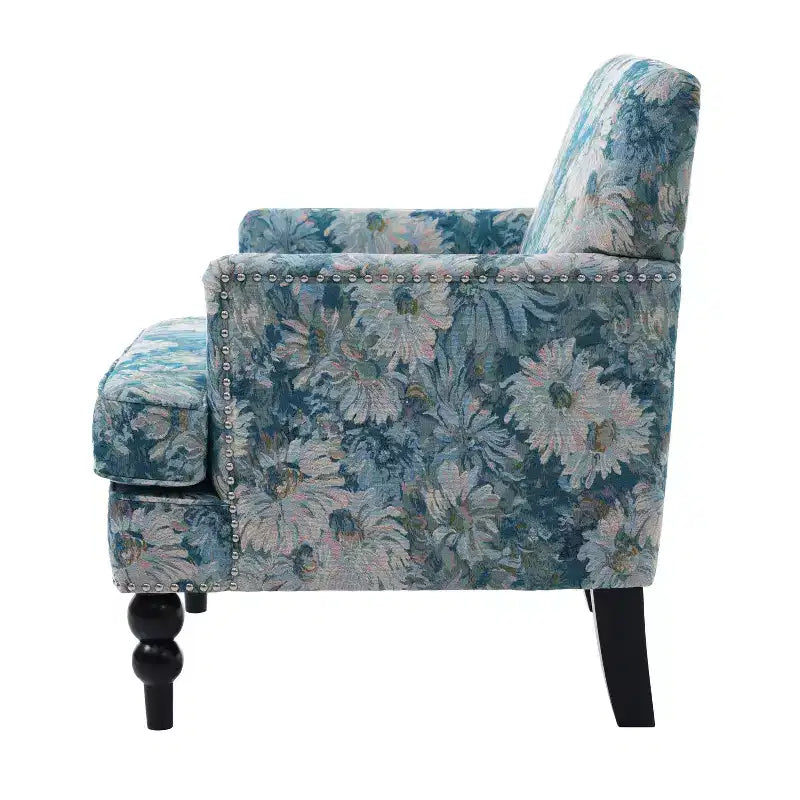 Poltrona Club Contemporanea Christopher Knight Home Harrison in Tessuto con Borchie