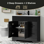 Mobile bagno 30/36/48 Wavy Line con lavabo e rubinetto