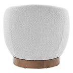 Poltrona a botte girevole imbottita Spruce&Spring con base in legno