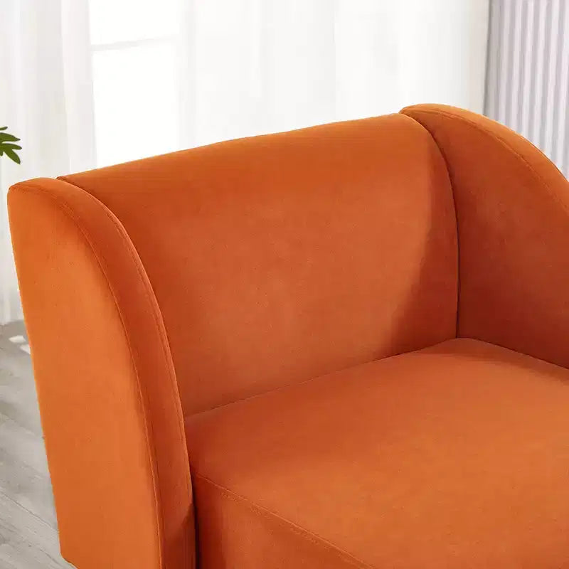 Chaise Longue Moderna in Velluto, Chaise Longue Imbottita con Bracciolo Curvo, Divano Letto per Camera da Letto, Ufficio, Soggiorno