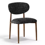 Set di 4 sedie da pranzo moderne imbottite con schienale curvo, sedie laterali senza braccioli con struttura in ferro per sala da pranzo, cucina-Panipeachy