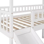 Letto a soppalco a castello con scivolo e scale, letto a soppalco con cassetti contenitori, letto a soppalco in legno a capanna per bambini e neonati