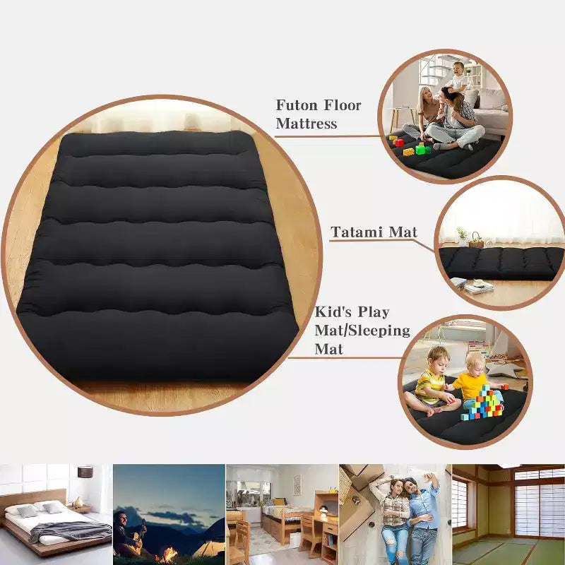 Materasso Futon Giapponese, Materassino Pieghevole da Pavimento, Tappetino Tatami per Casa, Materasso da Campeggio