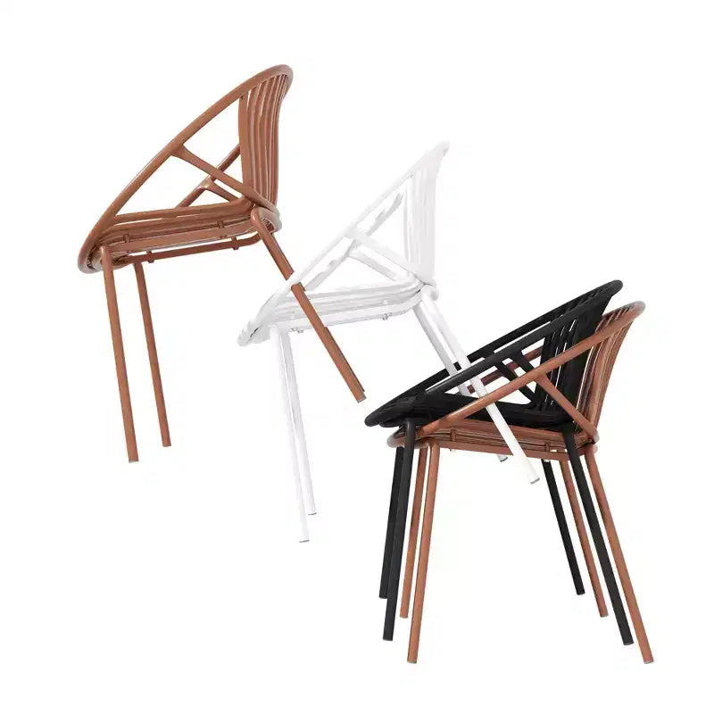 Set da pranzo da esterno allungabile da 7 pezzi con sedie impilabili, tavolo in legno di acacia
