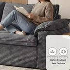 Dyonery 86 Cloud Loveseat Sofa, seduta profonda e ampi braccioli con cuscini, telaio robusto, design ergonomico e traspirante