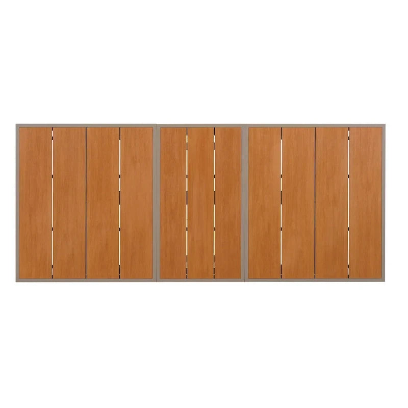 Set da pranzo da esterno allungabile a 7 pezzi con tavolo allungabile e 6 sedie con braccioli