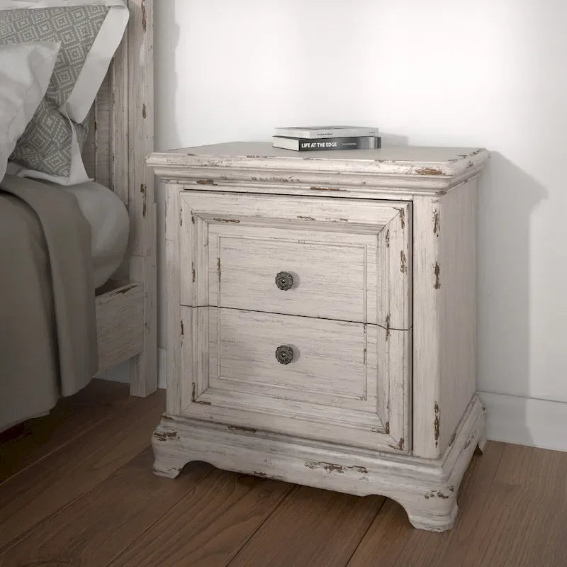 Set camera da letto Palisade 5 pezzi bianco antico