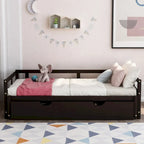 Divano Letto Estensibile con Letto Estraibile, Divano Letto in Legno con Letto Estraibile