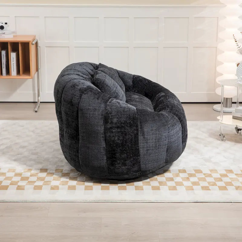 GDFStudio - Divano Pigro a 2 Posti Laurel Chenille con Schiuma ad Alta Densità e Comfort Extra Large