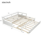 Divano Letto Estensibile con Letto Estraibile, Divano Letto in Legno con Letto Estraibile