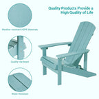 Bonosuki Sedie Adirondack da Esterno in Legno Resistente alle Intemperie - Set da 4