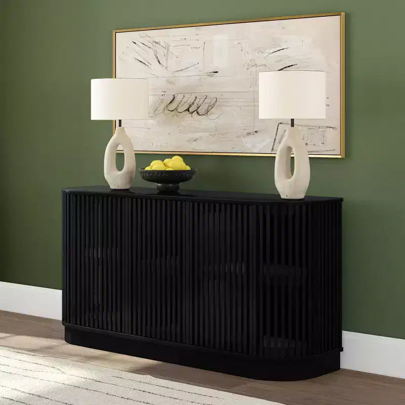 Madia in Legno Massello Plank+Beam Contour con 3 Ante, Mobile TV da 150 cm per Soggiorno