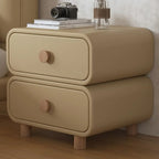 Comodino scandinavo in similpelle con finitura in similpelle