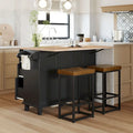 Set da isola per cucina TOPMAX con anta a ribalta e 2 posti a sedere, set tavolo da pranzo con ripiano regolabile, cassetti e portasciugamani