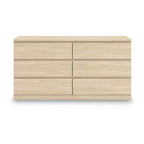 Cassettiera moderna Onita a 6 cassetti di Signature Design by Ashley, cassettiera in legno marrone naturale con design senza maniglie