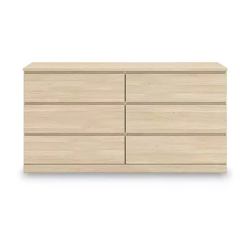 Cassettiera moderna Onita a 6 cassetti di Signature Design by Ashley, cassettiera in legno marrone naturale con design senza maniglie