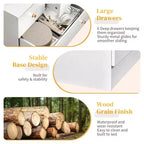 Karl Home Cassettiera Grande a 6 Cassetti per Camera da Letto e Comodino con Robusta Struttura Organizzatore Contenitore in Legno per Armadio, Bianco
