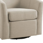 Set di 2 Poltrone Girevoli Moderne Imbottite a Barilotto, Poltrone Accent per Soggiorno