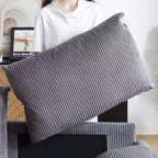 Divano Letto Convertibile in Velluto a Coste 3-in-1 con Letto Estraibile 64.5