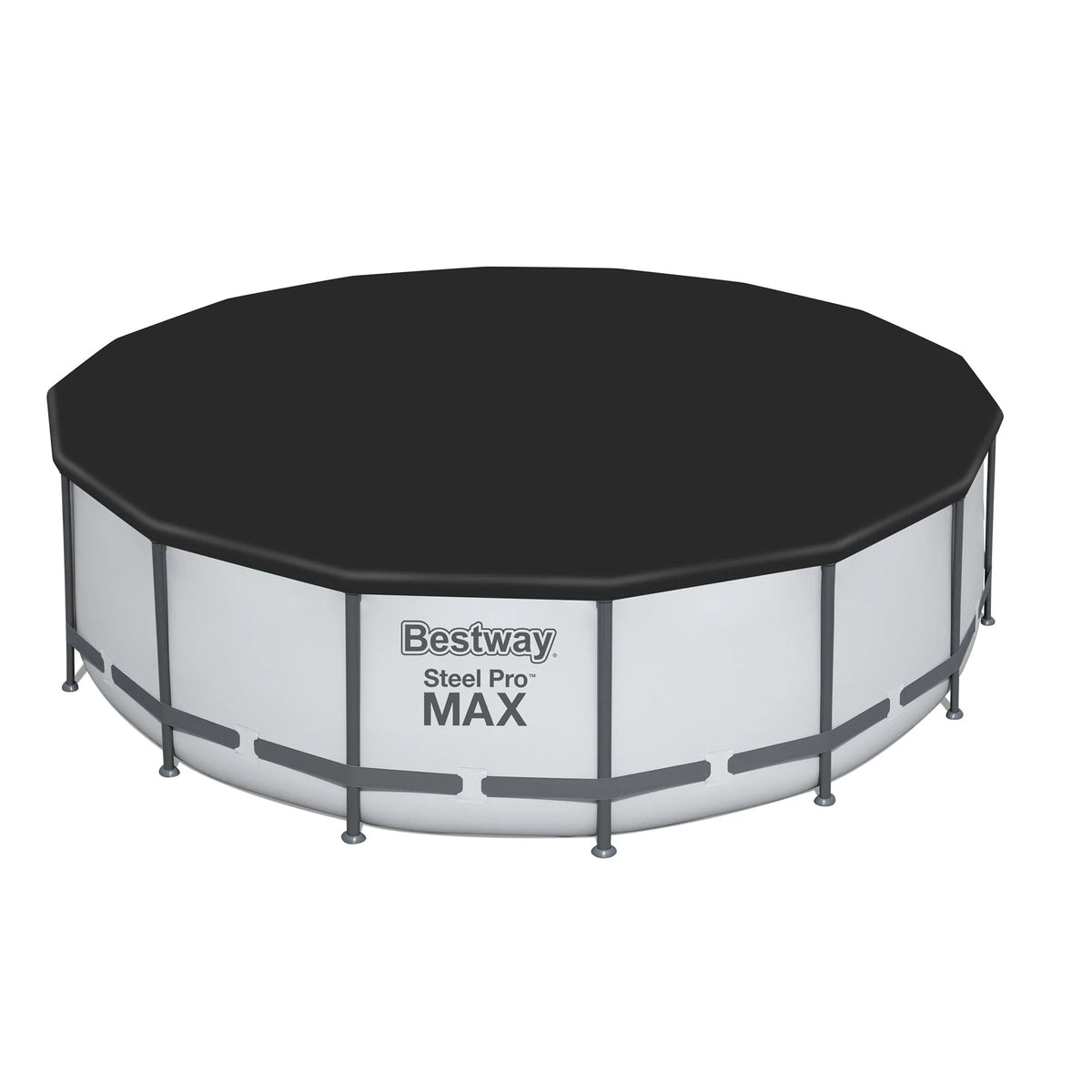 Piscina Fuori Terra Rotonda Bestway Steel Pro MAX con Pompa e Copertura
